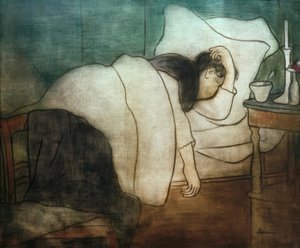 ベッドの中の女性