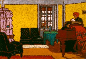 インテリア、1909年（段ボールに油彩） 作： József Rippl Rónai