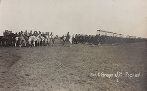 アルバム " Jack Bosio - War Campaign 1917-1920 ": ポーランド（ワルシャワ～ポーゼン）での軍事任務 1919年3月～4月、ポーゼン（ポズナン）での馬の砲台 1919年3月～4月（モノクロ写真 作： K. Greger