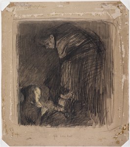 埋葬、1903年頃（木炭、パステル、ボード上のチョーク） 作： Käthe Kollwitz