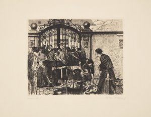 織り手の暴動 - 嵐 作： Käthe Kollwitz