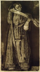 鎌を持つ女性 作： Käthe Kollwitz