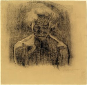 K.コルヴィッツ、女性の半幕 作： Käthe Kollwitz