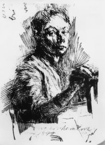 ケーテ・コルヴィッツ、自画像、絵 作： Käthe Kollwitz