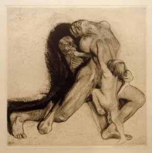 死と妻のケーテ・コルヴィッツ 作： Käthe Kollwitz