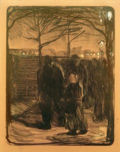 ケーテ・コルヴィッツ、郊外- 1901 作： Käthe Kollwitz