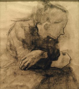 着席労働者の女性 作： Käthe Kollwitz