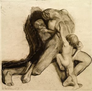 死と妻 作： Käthe Kollwitz