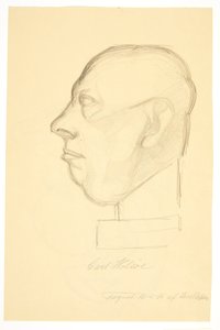 画家カール・ホルソーの肖像 (1863-1935) 作： Kai Nielsen
