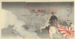 連合軍が北京を攻撃。 朝陽門前の日本軍。 連合軍 ペキンハイビー 日軍 恵方 洋門 千両之図