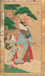 早春の宮廷女官と侍女 18世紀初頭