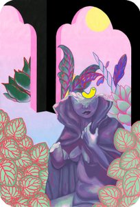 Garden Witch、2019年（コットンにアクリル） 作： Kam Tsz