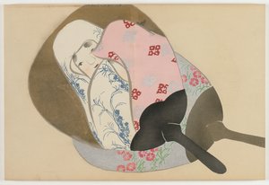 百世草（ももよぐさ）：扇子（せんめん） 作： Kamisaka Sekka