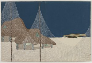 百世草（ももよぐさ）：漁村（りょうそん） 作： Kamisaka Sekka