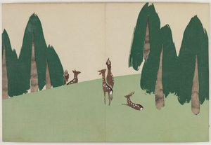 百世草（ももよぐさ）：春日平野（春日野） 作： Kamisaka Sekka