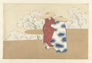 1909年春（木版画） 作： Kamisaka Sekka