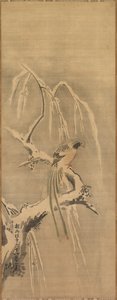 雪を積んだ枝の中国の鳥 作： Kanō Tan’yū