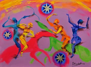 カラフルな抽象的なダンス 作： Kanat Ibragimov