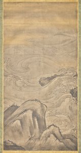 岩と波 作： Kano Motonobu