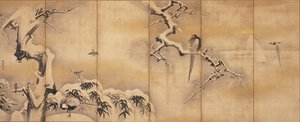 鳥の風景、17世紀前半 作： Kano Naonobu