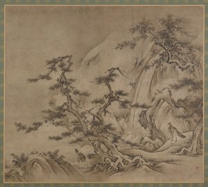 山水図 室町時代 1519～1592年 作： Kano Shoei