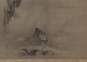 夕立、17世紀。 作： Kanō Tan’yū