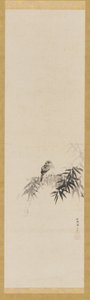 竹の枝に鳥、江戸時代、17世紀。 作： Kanō Tan’yū