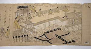 皇帝とその組曲の行列（1626年 作： Kano school
