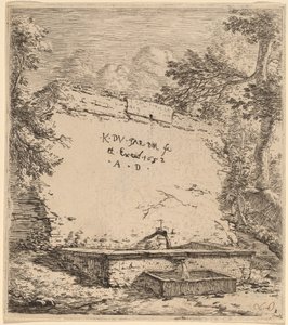 噴水のあるタイトルページ 作： Karel Dujardin