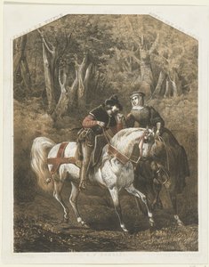 フロリス 5 世とアグネス ヴァン デル スルイス、1270～1280 年頃 フローリス五世 / アグネス・ファン・デル・スルイス 作： Karel Frederik Bombled