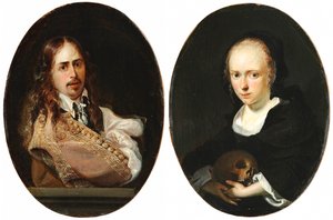 自画像とコーネリア・ブーヴァース（画家の妻）の肖像