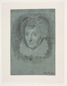 レディの肖像画。 ルイーズ・ド・コリニー。 作： Karel van III Mander
