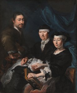 アーティストと家族 作： Karel van III Mander