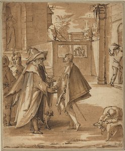放蕩息子の出発 作： Karel van Mander I