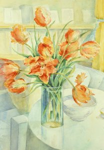 応接室のアーティストチューリップ 作： Karen Armitage