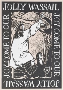 Joy Come to Our Jolly Wassail、1997（linocut on paper）