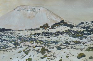 凍てついた火山の峰々