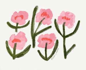 モダンなピンクの花
