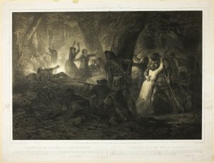 ダニエル・ブーンとキャロウェイの娘たちの救出（『Histoire des Premiere Colons d