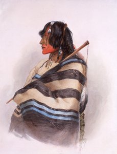 カイザックス・ピーガン・ブラックフィート・マン 作： Karl Bodmer