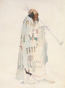 ピーガン・ブラックフィート・マン 作： Karl Bodmer