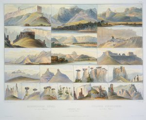 ミズーリ州北部の丘陵地帯 作： Karl Bodmer