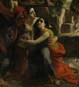 ポンペイ最後の日の詳細（カール・ブリューロフ、1833年、ロシア美術館） 作： Karl Pavlovich Bryullov