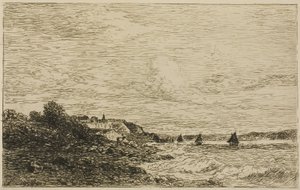 オンフルール前のセーヌ川 作： Karl Daubigny