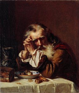 「老人の頭」 カール・フョードロヴィチ・ガン (グン、フン、フン) (1830-1877) 作 1872年 - キャンバスに油彩 薄暗い 55.5x49.5 cm ラトビア共和国国立美術館、リガ 作： Karl Fedorovic Gun