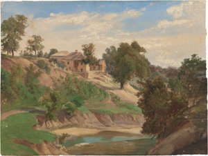 ペデルナレス川にて 作： Karl Friedrich Hermann Lungkwitz