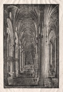 ウィーンのシュテファン大聖堂の内部 作： Karl Friedrich Schinkel