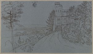 ケストリッツ。城館公園の人工廃墟（?） 作： カール・フリードリッヒ・シンケル