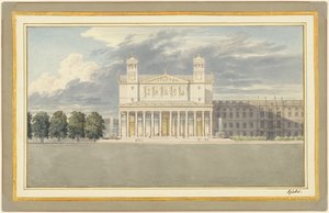 ベルリン大聖堂のファサードとその周辺 作： Karl Friedrich Schinkel