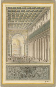 ベルリンの大聖堂の身廊、後陣、交差点 作： Karl Friedrich Schinkel